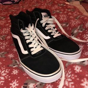 Vans black & White High Top shoes